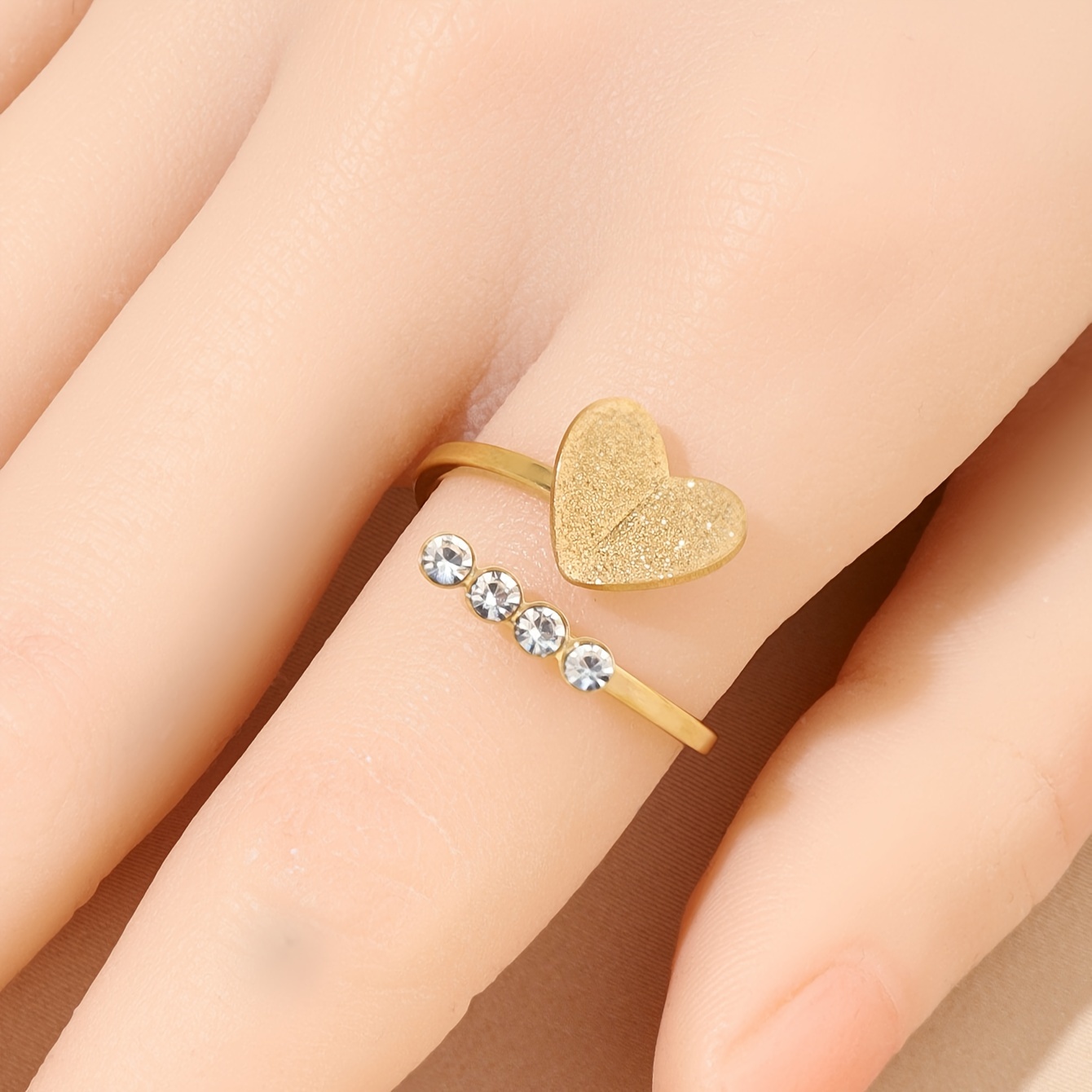 French Romance Heart Shaped Ring